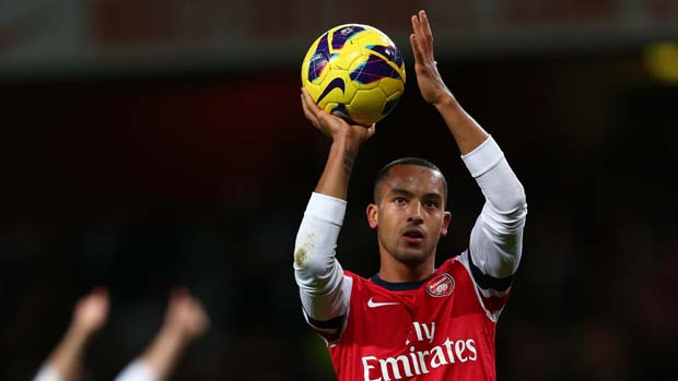 Arsenal's Theo Walcott after his hat-trick against Newcastle United